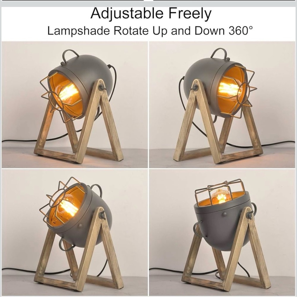 Vintage Retro Industrial Table Lamp - Picture 8 of 9